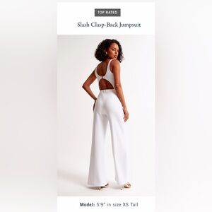 White Abercrombie jumpsuit with gold clasp 🎀